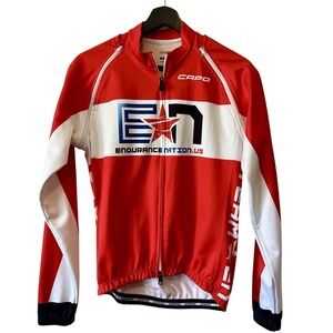 Capo Endurance Nation Cycling Jersey Mens Small Red Long Sleeve Full Zip Italy